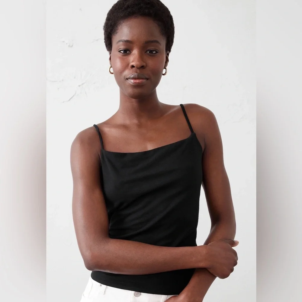 Banana Republic Black Spaghetti Strap Bodysuit - Size S - Picture 2 of 12